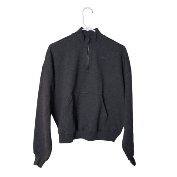Gymshark S Gray Half-Zip Pullover Sweatshirt Small - Picture 1 of 6